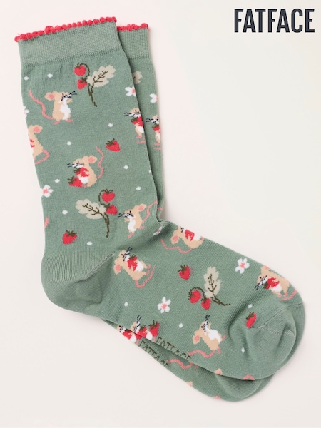 Vert - Fatface Strawberry Mouse Socks