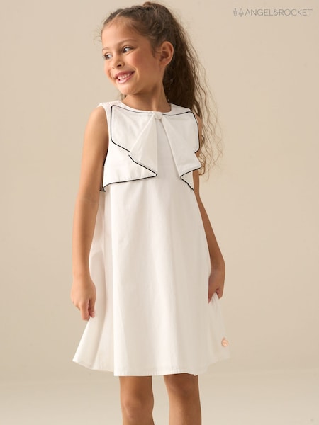 Angel & Rocket White Lizzie Bow Detail Dress (G80841) | R$ 355 - R$ 395