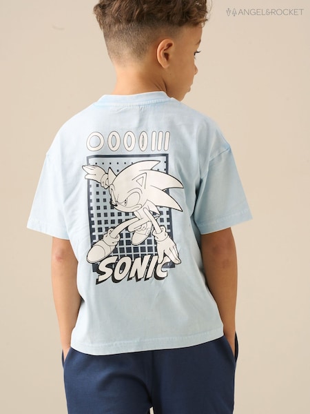 Angel & Rocket Blue Sonic Oversized Washed T-Shirt (G80857) | AZN 53 - AZN 65