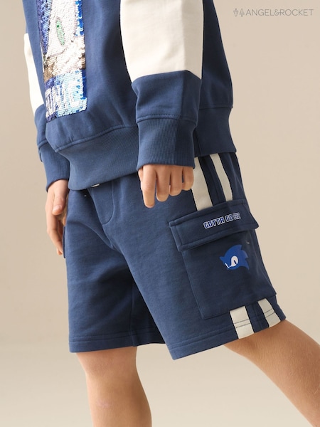 Angel & Rocket Blue Sonic Side Stripe Shorts (G80858) | AZN 71 - AZN 83