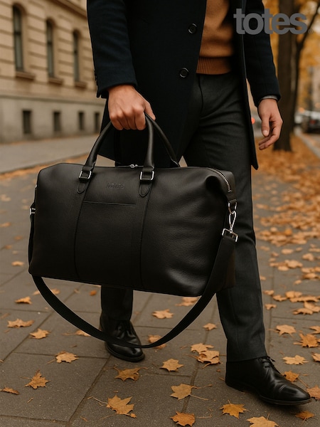 Totes Black Genuine Leather Weekender Bag (G81088) | €178