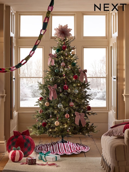 Nordmann Fir Pre Lit Christmas Tree