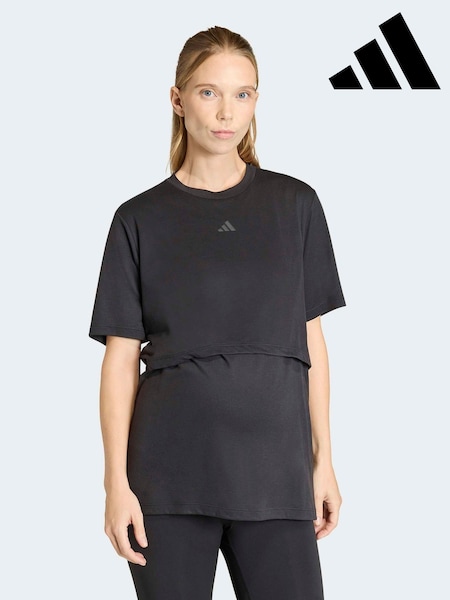 Black - Adidas Workout Maternity T-shirt