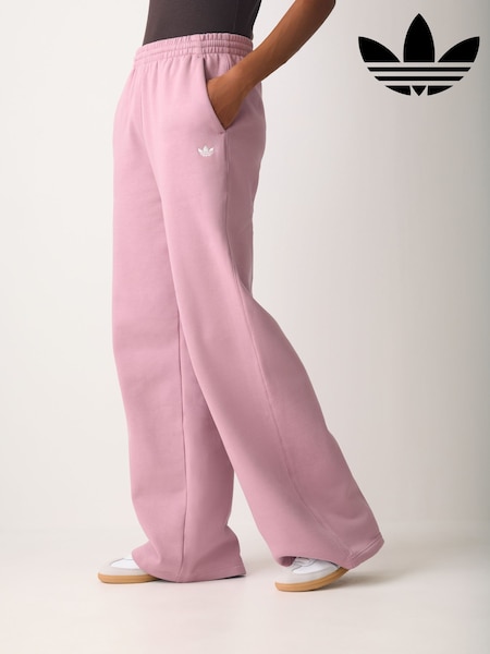 Mauve Purple - Adidas Originals Essentials Wide Leg Joggers