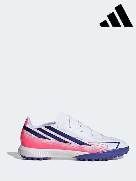 White - Adidas F50 Hyperfast League Turf Junior Boys Football Boots