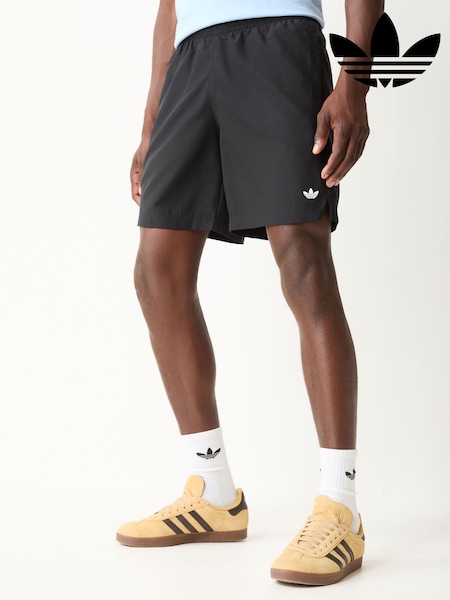 Black - Regular Adidas Originals Essentials Swim Shorts