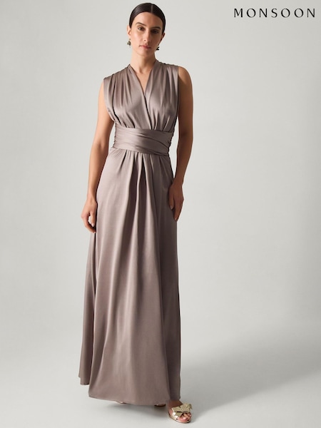 Monsoon Brown Thea Multiway Bridesmaid Dress (G81557) | R$ 1.085