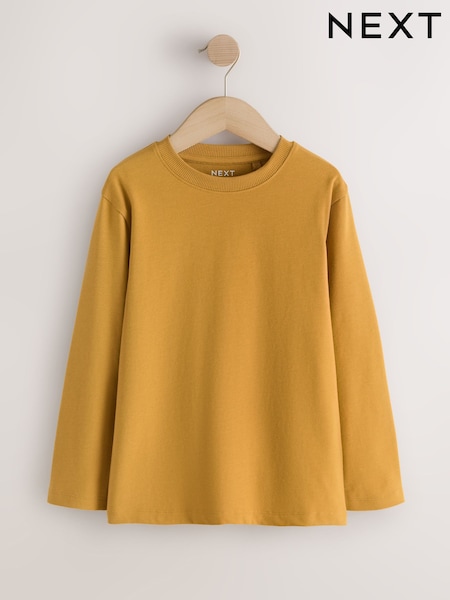Ochre Yellow - Cosy Long Sleeve T-shirt (3-16yrs)