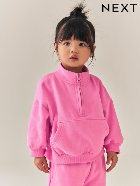 Pink - Quarter Zip Sweatshirt (3mths-7yrs)