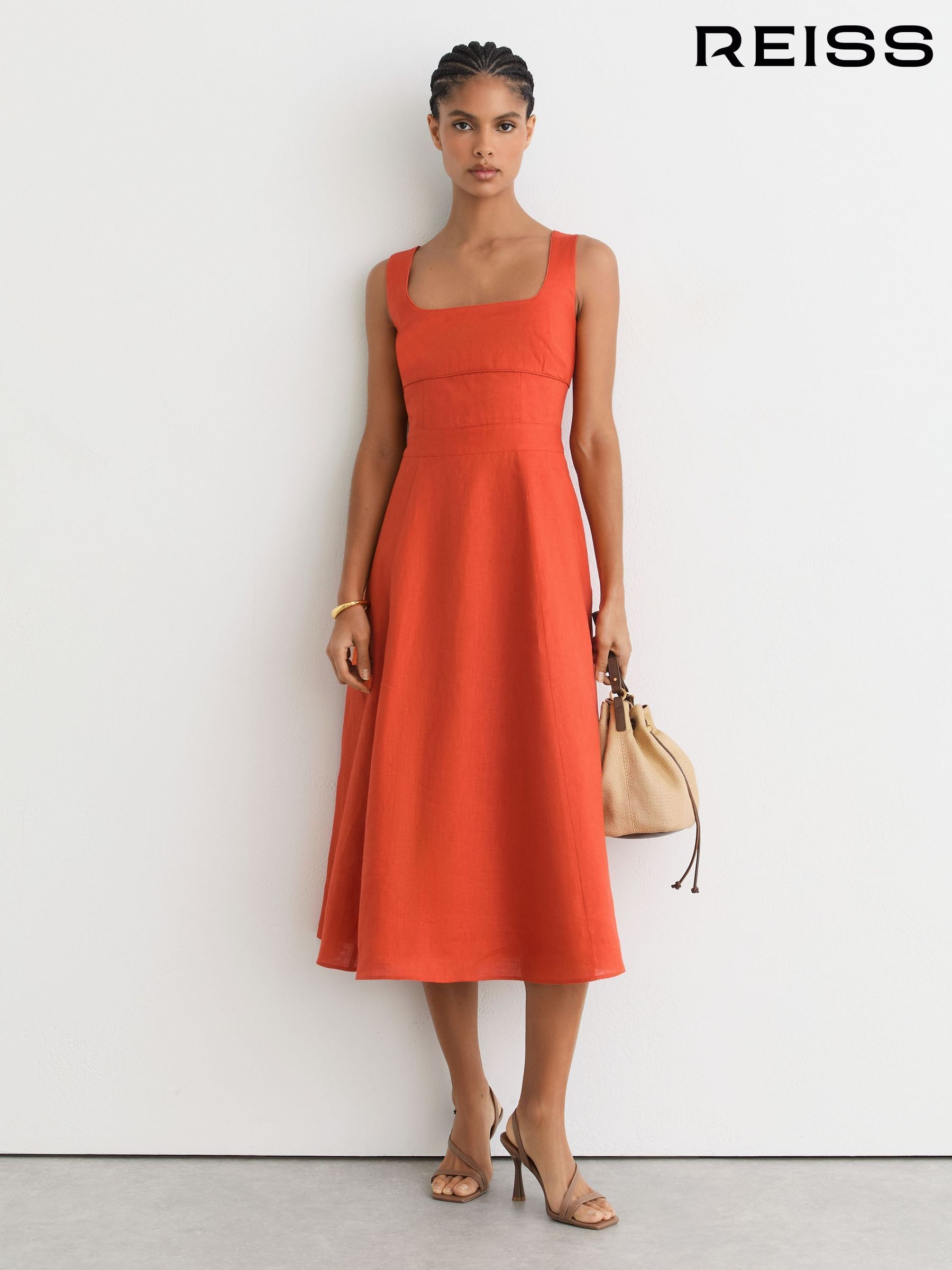 Buy Women's Orange Casual Midi Online | Next USA