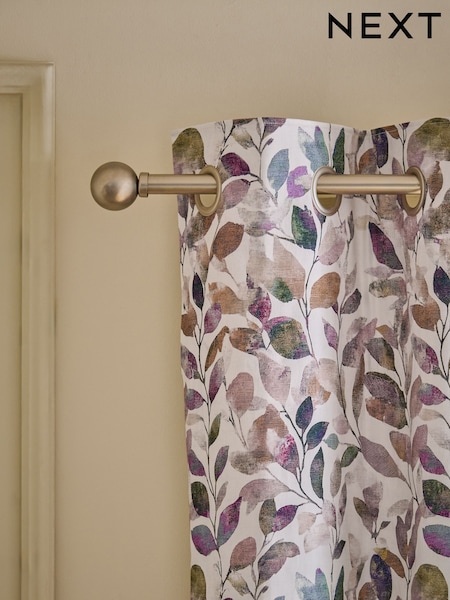 Leaves Print Blackout/thermal Eyelet Curtains