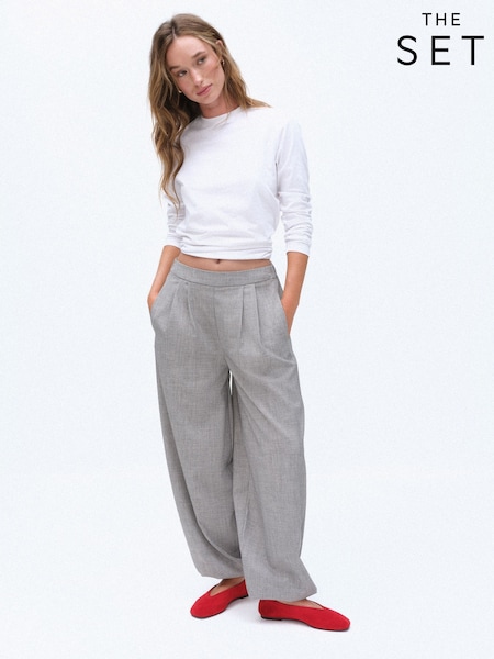Grey - The Set Balloon Trousers