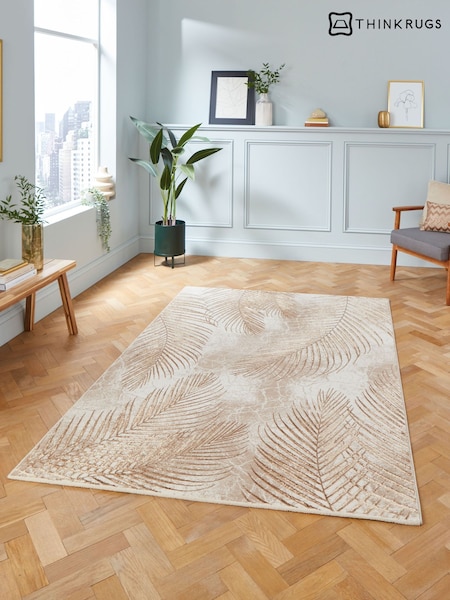 Think Rugs Beige Creation 50051 Botanical Rug (G81842) | 55.50 BD - 94.50 BD