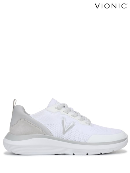Vionic White Hayward Wide Fit Arch Support Trainers (G81963) | ₪654