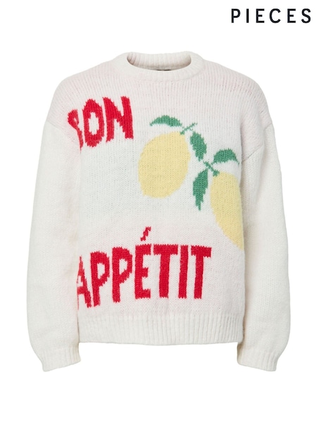 PIECES Lemon Graphic Long Sleeve Jumper (G82112) | kr691