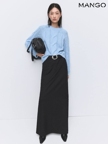 Mango Blue Cable Knitted Jumper (G82446) | €48
