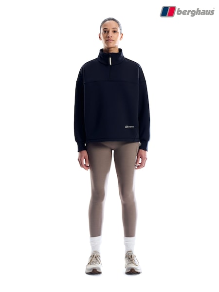 Melns - Berghaus Meadowfield flīsa jaka ar pusrāvējslēdzēju