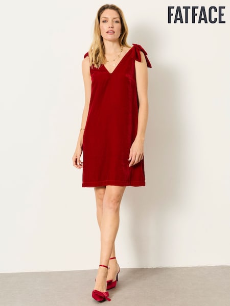 Rød - Fatface Bow Detail Dress
