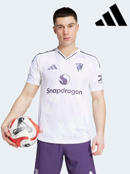 adidas White Manchester United Away Authentic Football Shirt (G82878) | ¥ 24,380