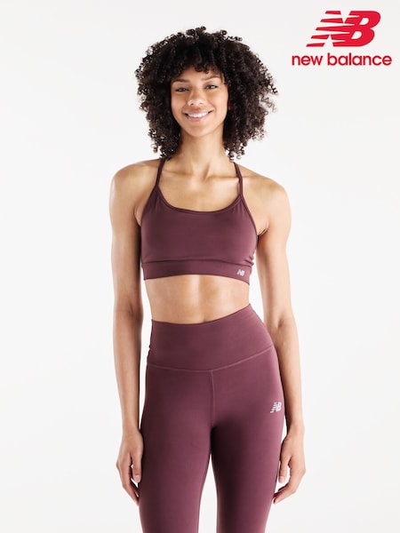 Brown - New Balance Essential Yoga Bra