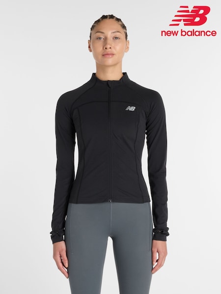 Чорний - New Balance Harmony Fitted Full Zip Jacket