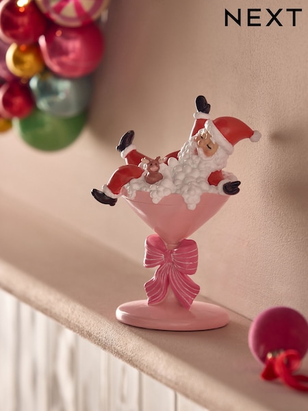 Christmas Santa Cocktail Bathroom Ornament