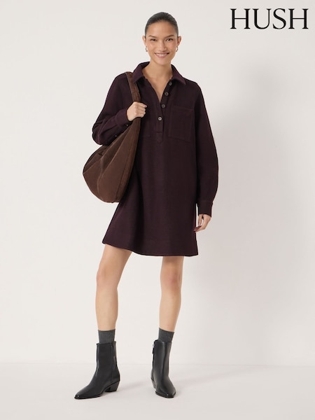 Hush Maeve Polo Boiled Wool Dress (G84922) | kr2 042
