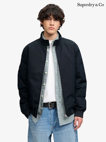 Dark Blue - Regular Superdry Campus Padded Harrington Jacket