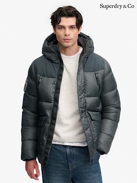 Green - Regular Superdry City Baffle Parka