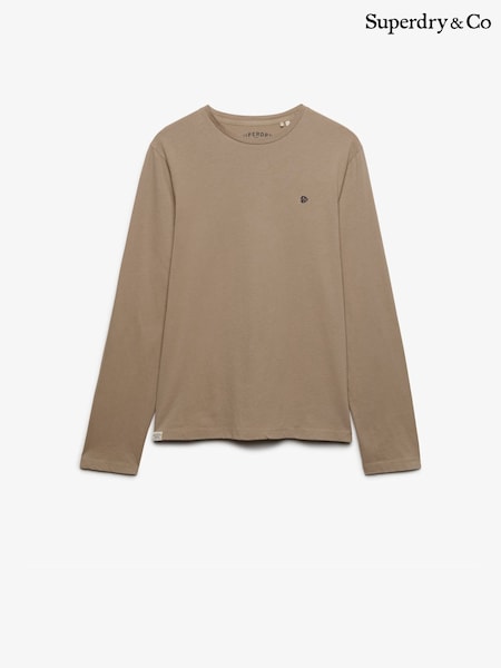 بني - Regular Superdry Classic Essential Sdco Top