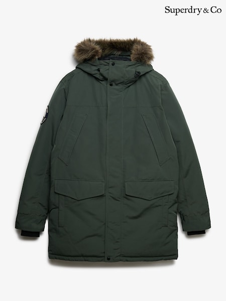 Grønn - Regular Superdry Everest Faux Fur Parka Jacket