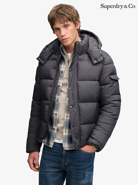 Grey - Regular Superdry Premium Ripstop Puffer Jacket