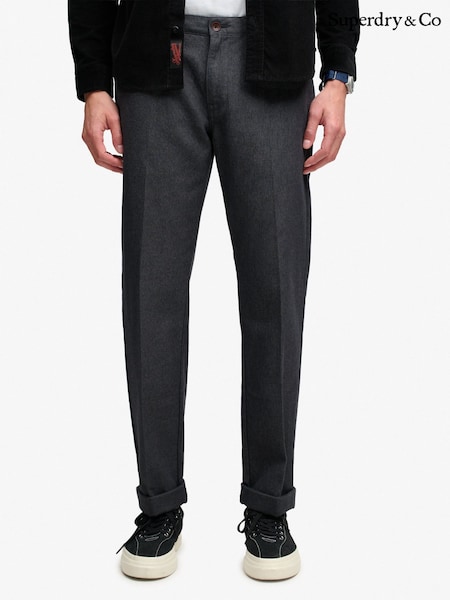 Tumši pelēks - Regular Superdry Premium Textured Regular Chinos
