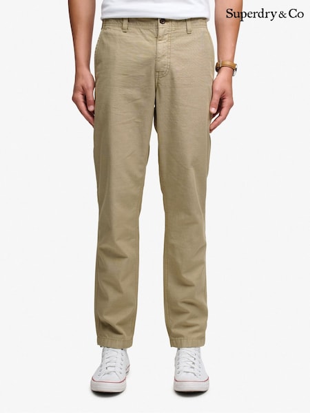 Krem - Regular Superdry Tapered Washed Chinos