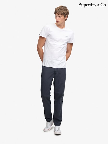 Black - Regular Superdry Tapered Washed Chinos