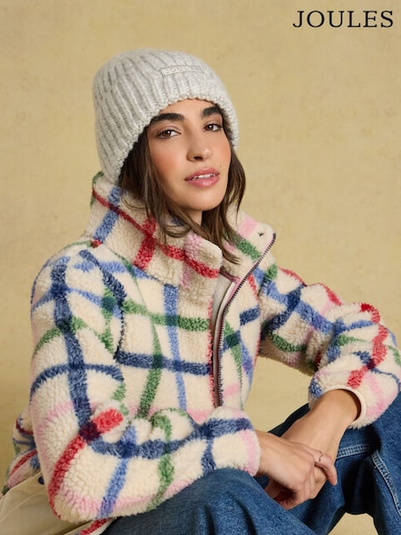 Grey - Joules Chunky Knitted Beanie