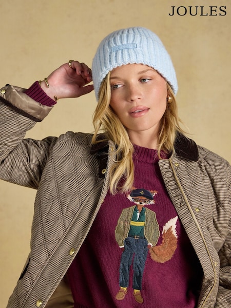 Blue - Joules Chunky Knitted Beanie