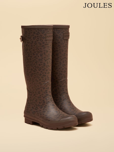 Leopard - Joules Printed Adjustable Tall Wellies