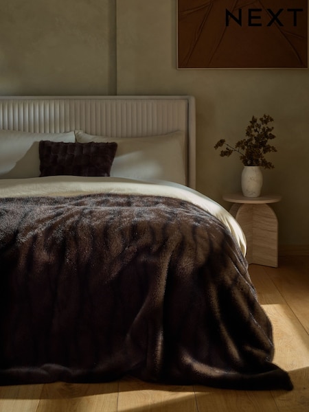 Cosy Coco Vintage Faux Fur Throw