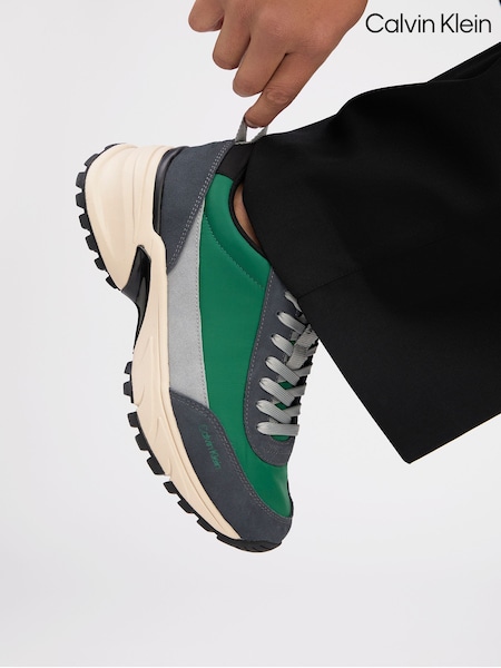 Szary - Calvin Klein Trailblazer — Suede Runner Trainers (G85837) | 755 zł