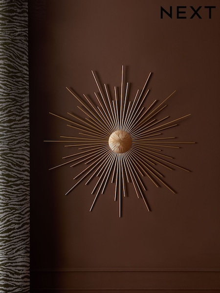 Textured Metal Starburst Wall Art
