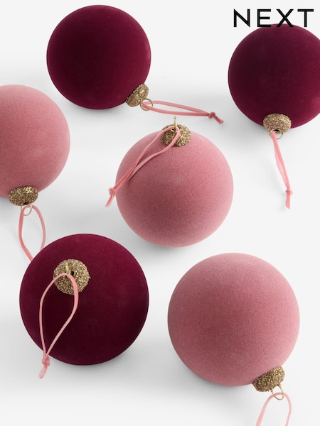 6 Pack Soft Touch Baubles