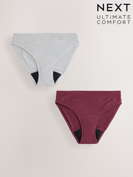 Gray/Lila - Medium Flow Period Ultimate Comfort na Pantalon 2 Pakete
