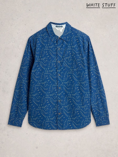 أزرق - White Stuff Finsbury Swim Fish Print Shirt (G87642) | ‏368 ر.س.‏
