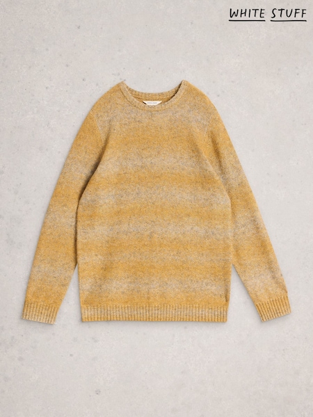 White Stuff Yellow Oban Ombre Crew Neck Jumper (G87647) | AED349