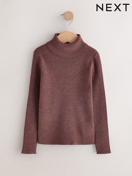 Brown - Roll Neck Jumper (3-16yrs)