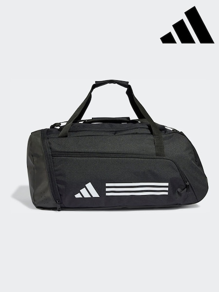 adidas Black Essentials 3 Stripes Duffel Bag (G88072) | AED204