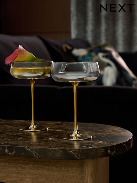 Set Of 2 Tapered Cocktail Glasses