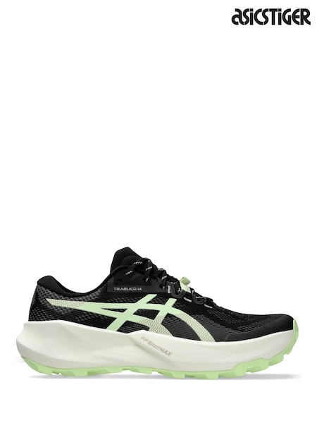 Negro/verde - Regular Asics Trabuco 14 Running Trainers