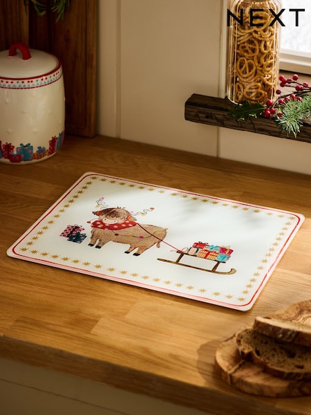 Hamish The Highland Cow Christmas Worktop Saver